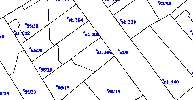 Parcela st. 306 v KÚ Litol, Katastrální mapa