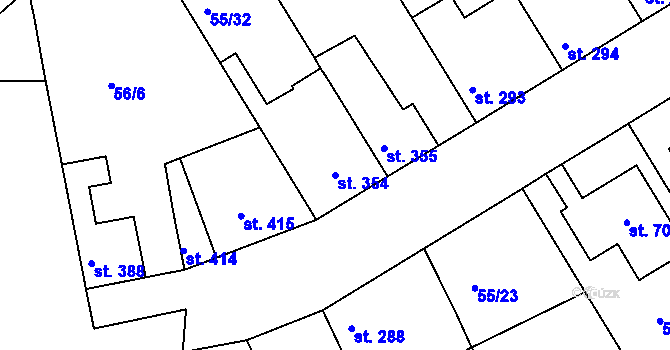 Parcela st. 354 v KÚ Litol, Katastrální mapa