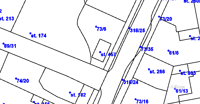 Parcela st. 457 v KÚ Litol, Katastrální mapa