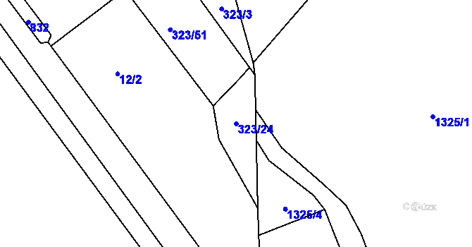 Parcela st. 323/24 v KÚ Litol, Katastrální mapa