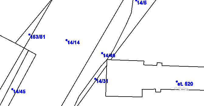 Parcela st. 14/46 v KÚ Litol, Katastrální mapa