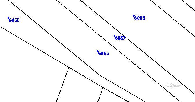 Parcela st. 6056 v KÚ Lysice, Katastrální mapa