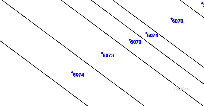 Parcela st. 6073 v KÚ Lysice, Katastrální mapa