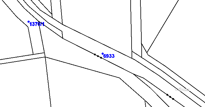Parcela st. 6933 v KÚ Lysice, Katastrální mapa