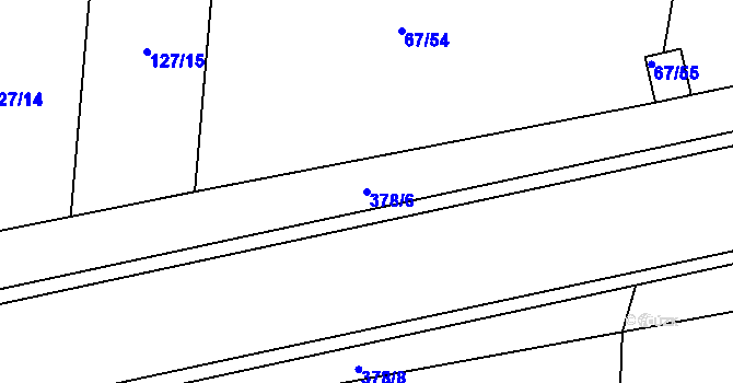 Parcela st. 378/6 v KÚ Lysůvky, Katastrální mapa