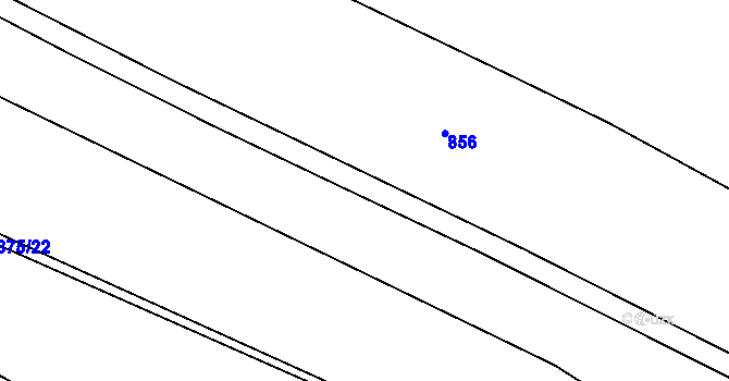 Parcela st. 875/9 v KÚ Lžín, Katastrální mapa