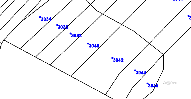 Parcela st. 635/1 v KÚ Mackovice, Katastrální mapa