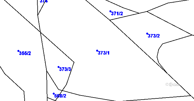 Parcela st. 373/1 v KÚ Němčice u Netolic, Katastrální mapa