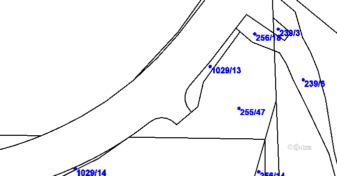 Parcela st. 255/48 v KÚ Machnín, Katastrální mapa
