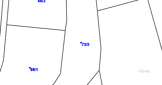 Parcela st. 73/2 v KÚ Machov, Katastrální mapa