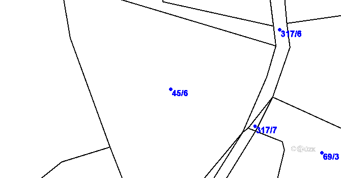 Parcela st. 45/6 v KÚ Machovská Lhota, Katastrální mapa