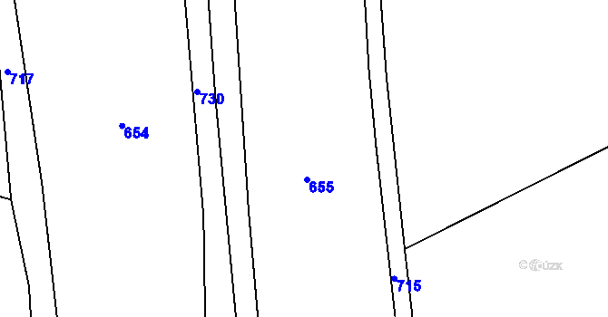 Parcela st. 307/1 v KÚ Machová, Katastrální mapa