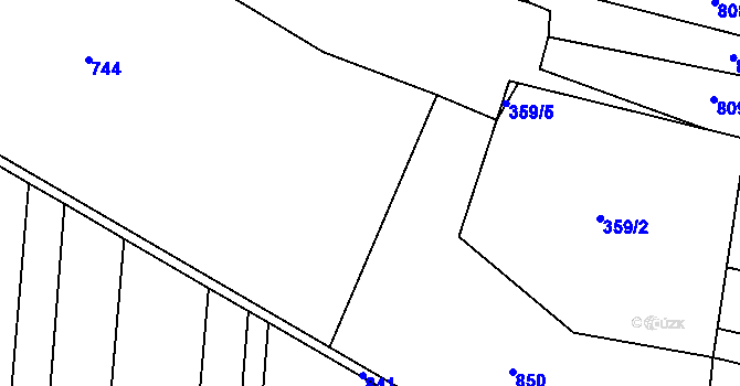 Parcela st. 408/6 v KÚ Machová, Katastrální mapa