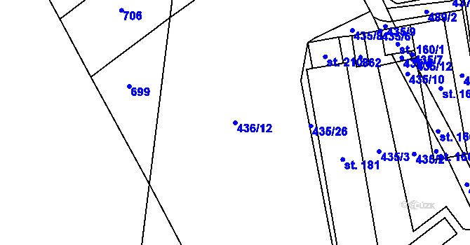Parcela st. 436/12 v KÚ Machová, Katastrální mapa