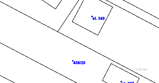 Parcela st. 436/16 v KÚ Machová, Katastrální mapa