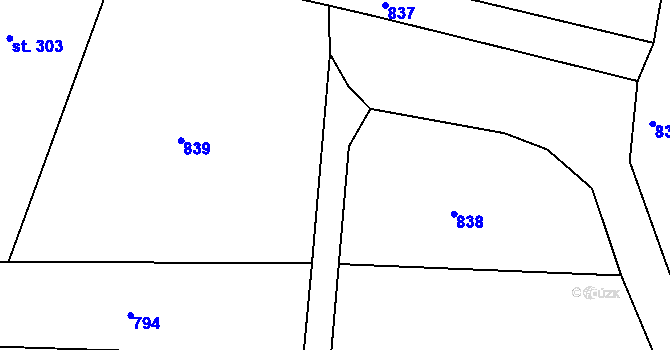 Parcela st. 408/54 v KÚ Machová, Katastrální mapa