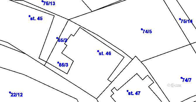 Parcela st. 46 v KÚ Majdalena, Katastrální mapa