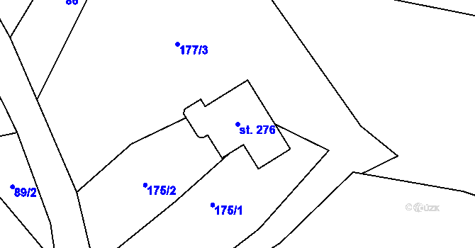 Parcela st. 276 v KÚ Majdalena, Katastrální mapa