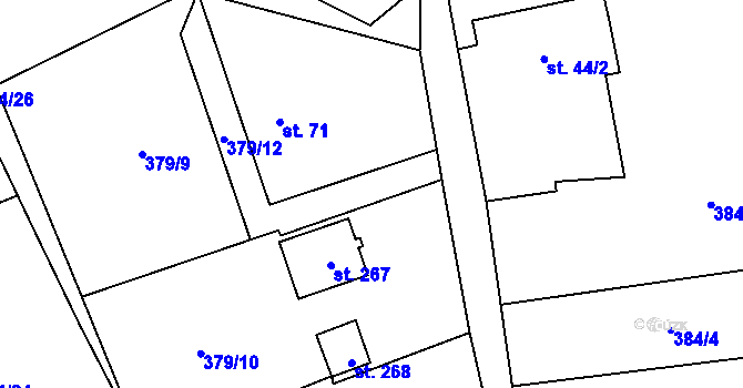 Parcela st. 379/11 v KÚ Majdalena, Katastrální mapa