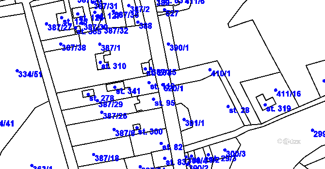 Parcela st. 520/1 v KÚ Majdalena, Katastrální mapa