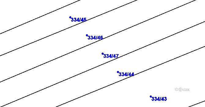 Parcela st. 334/47 v KÚ Majdalena, Katastrální mapa