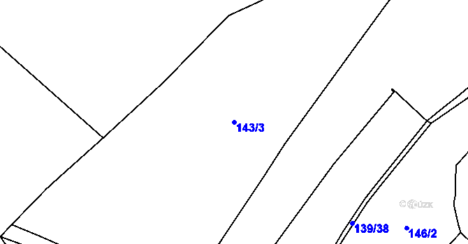 Parcela st. 143/3 v KÚ Majdalena, Katastrální mapa