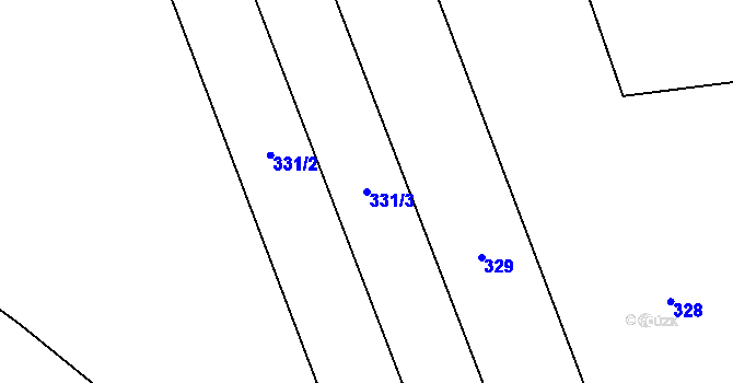 Parcela st. 331/3 v KÚ Majdalena, Katastrální mapa