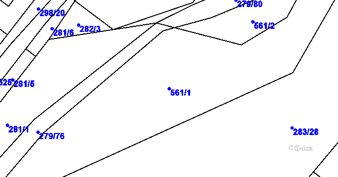 Parcela st. 561/1 v KÚ Majdalena, Katastrální mapa