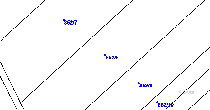 Parcela st. 852/8 v KÚ Majetín, Katastrální mapa