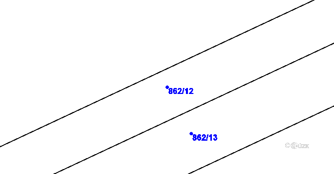 Parcela st. 862/12 v KÚ Majetín, Katastrální mapa