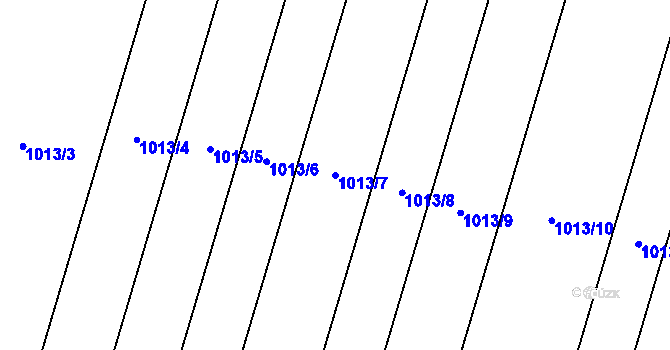 Parcela st. 1013/7 v KÚ Majetín, Katastrální mapa