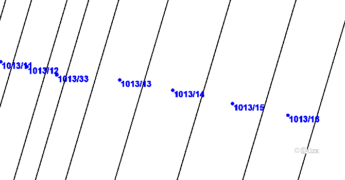 Parcela st. 1013/14 v KÚ Majetín, Katastrální mapa