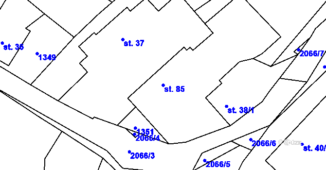 Parcela st. 85 v KÚ Makov u Jistebnice, Katastrální mapa