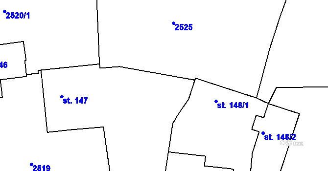 Parcela st. 149 v KÚ Makov u Jistebnice, Katastrální mapa