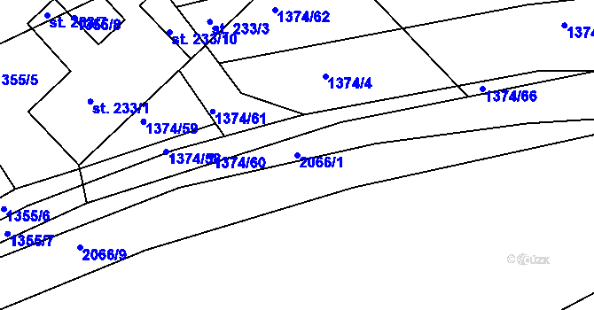 Parcela st. 2066/1 v KÚ Makov u Jistebnice, Katastrální mapa