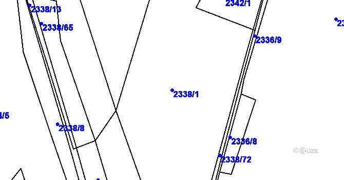Parcela st. 2338/1 v KÚ Makov u Jistebnice, Katastrální mapa