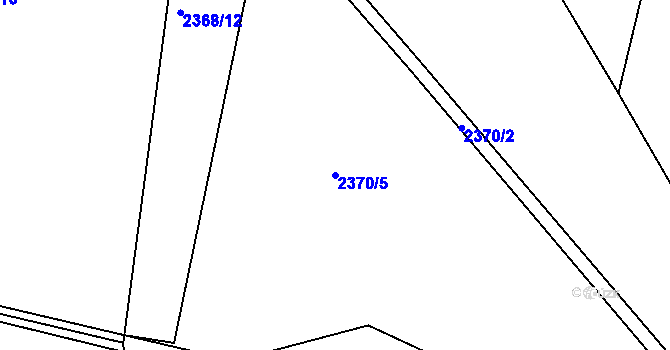Parcela st. 2370/5 v KÚ Makov u Jistebnice, Katastrální mapa
