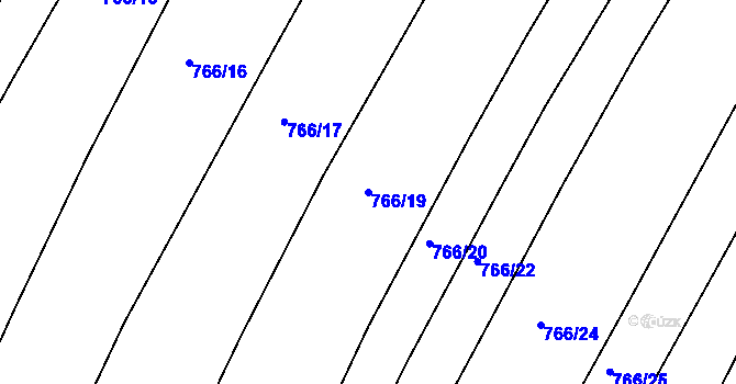Parcela st. 766/19 v KÚ Makov u Jistebnice, Katastrální mapa