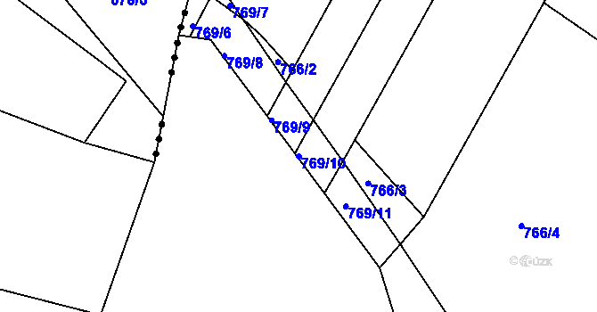 Parcela st. 769/10 v KÚ Makov u Jistebnice, Katastrální mapa