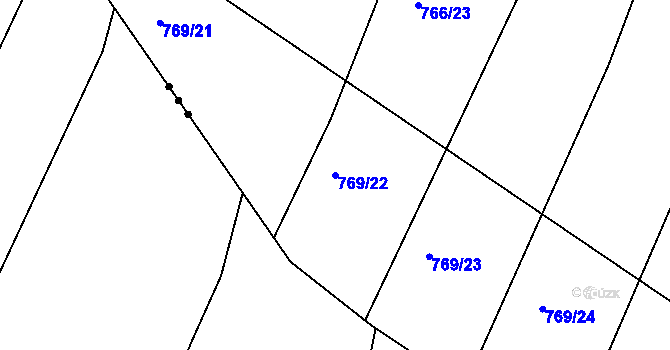 Parcela st. 769/22 v KÚ Makov u Jistebnice, Katastrální mapa