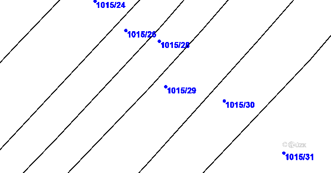 Parcela st. 1015/29 v KÚ Makov u Jistebnice, Katastrální mapa