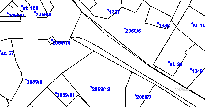 Parcela st. 2066/2 v KÚ Makov u Jistebnice, Katastrální mapa