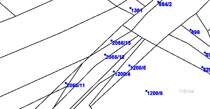 Parcela st. 2066/12 v KÚ Makov u Jistebnice, Katastrální mapa