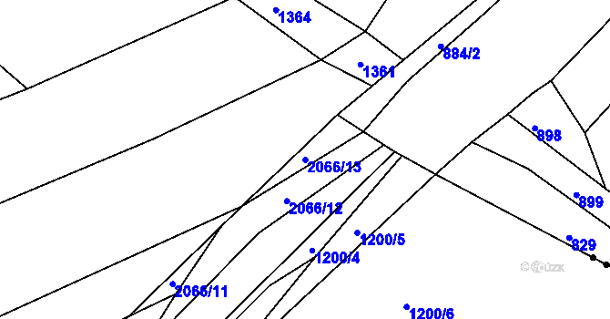 Parcela st. 2066/13 v KÚ Makov u Jistebnice, Katastrální mapa