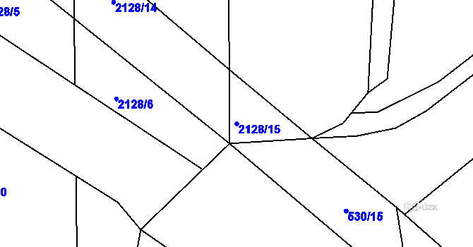 Parcela st. 2128/15 v KÚ Makov u Jistebnice, Katastrální mapa