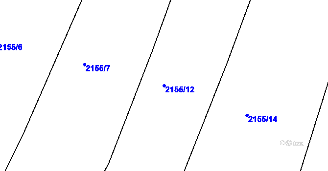 Parcela st. 2155/12 v KÚ Makov u Jistebnice, Katastrální mapa