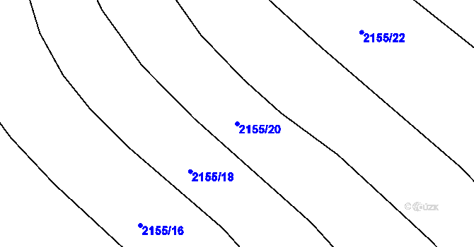 Parcela st. 2155/20 v KÚ Makov u Jistebnice, Katastrální mapa