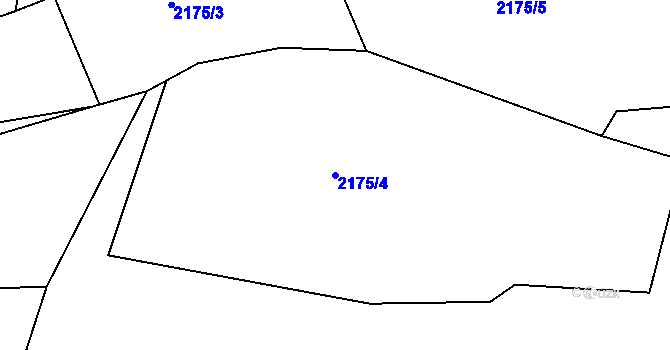 Parcela st. 2175/4 v KÚ Makov u Jistebnice, Katastrální mapa
