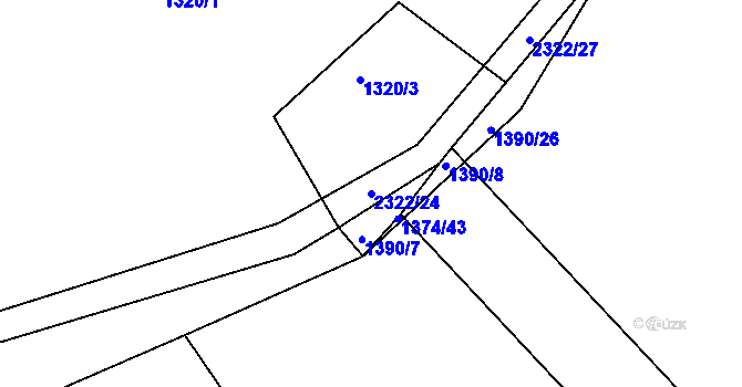 Parcela st. 2322/24 v KÚ Makov u Jistebnice, Katastrální mapa
