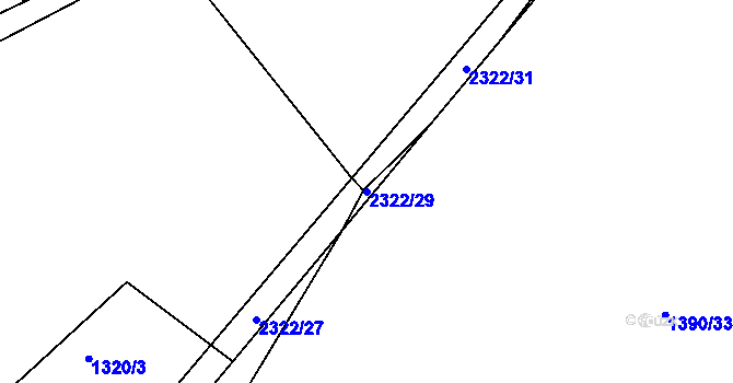 Parcela st. 2322/29 v KÚ Makov u Jistebnice, Katastrální mapa